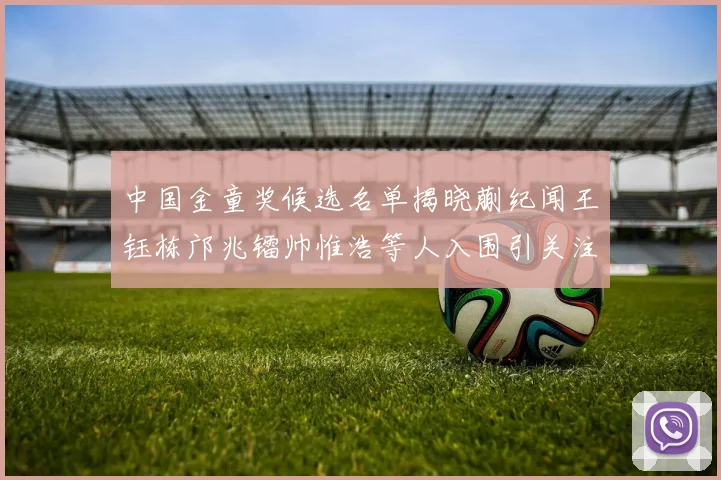 中国金童奖候选名单揭晓蒯纪闻王钰栋邝兆镭帅惟浩等人入围引关注
